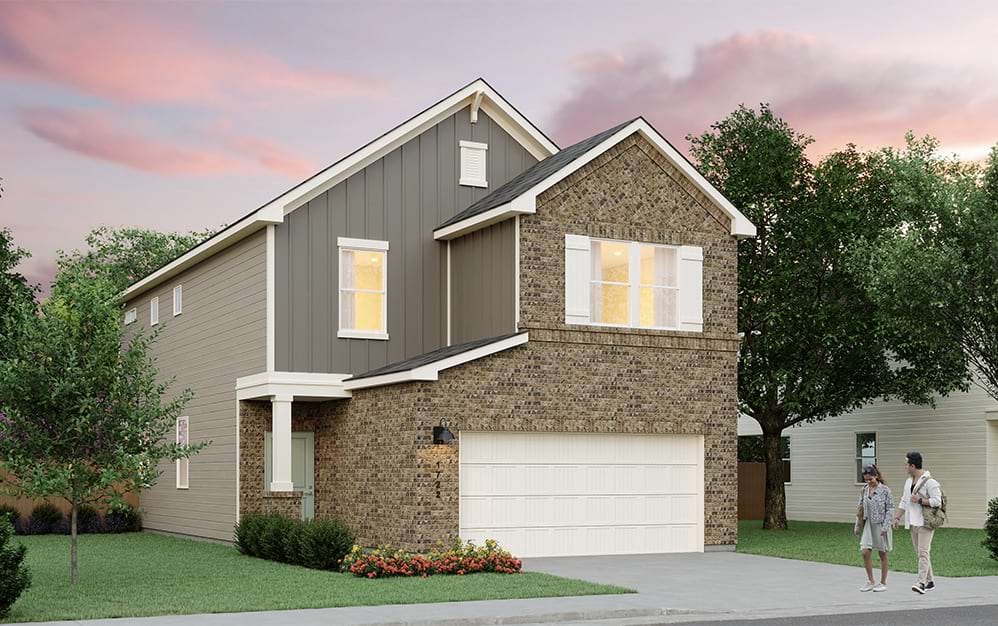A4 - 3 bedroom floorplan layout with 2.5 bathrooms and 1736 - 1756 square feet (Elevation C)