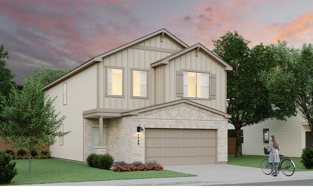 A6 - 4 bedroom floorplan layout with 2.5 bathrooms and 1842 square feet (Elevation C)