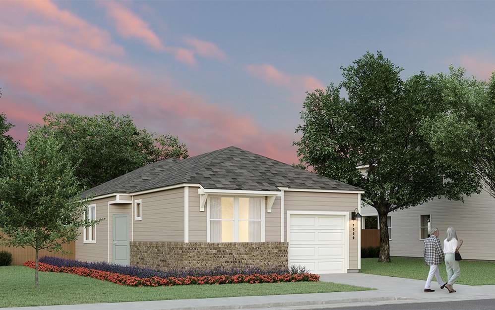 A7 - 2 bedroom floorplan layout with 2 bathrooms and 1008 square feet (Elevation B)