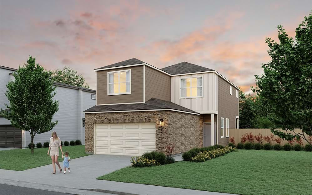 A2 - 3 bedroom floorplan layout with 2.5 bathrooms and 1547 square feet (Elevation B)