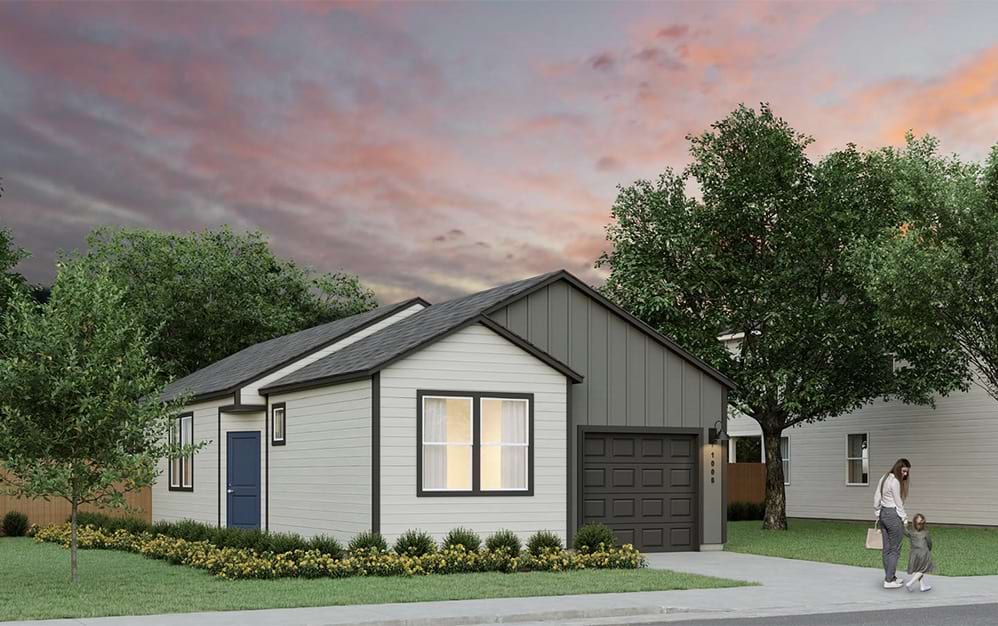 A7 - 2 bedroom floorplan layout with 2 bathrooms and 1008 square feet (Elevation A)