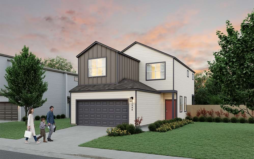 A2 - 3 bedroom floorplan layout with 2.5 bathrooms and 1547 square feet (Elevation A)