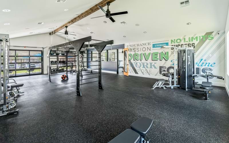 Fitness center with Peloton equipment